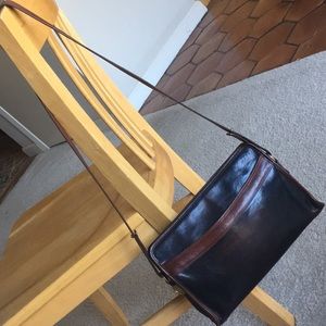 🌹BRAHMIN Vintage Glazed 2Tone Leather ShoulderBag